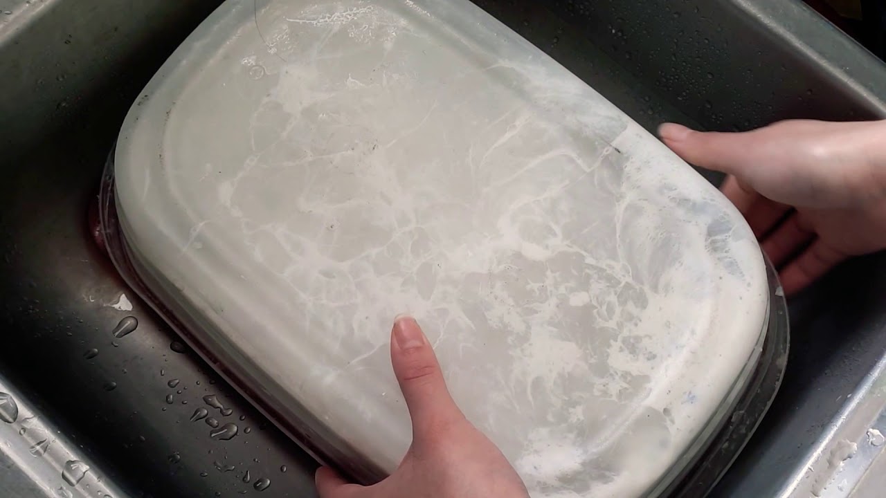 Super messy, slimy leftover mushy soap