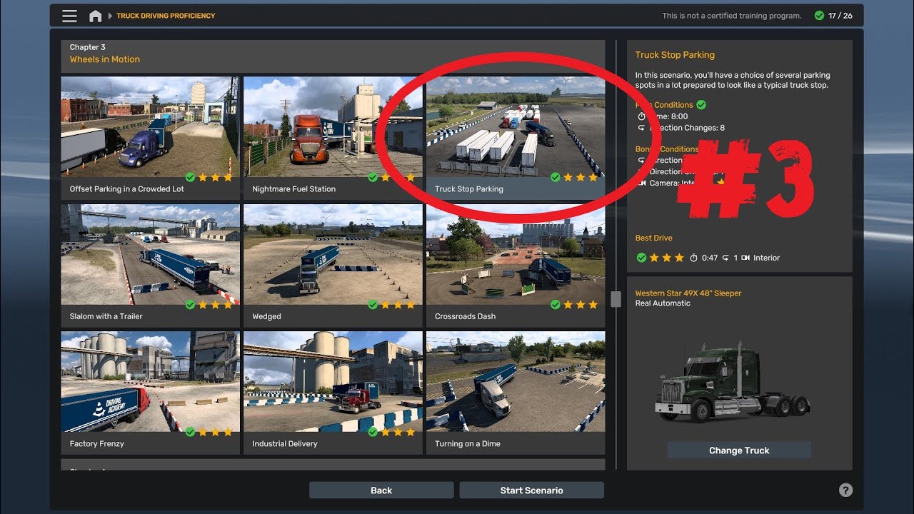 ATS Chapter 3 #3 Truck Stop Parking - TRUCK DRIVING PROFICIENCY