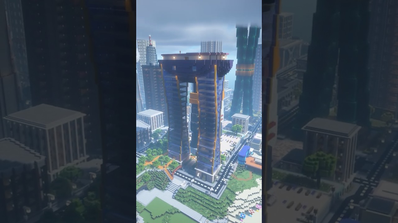 Modern Minecraft Skyscraper Timelapse #minecraftbuild
