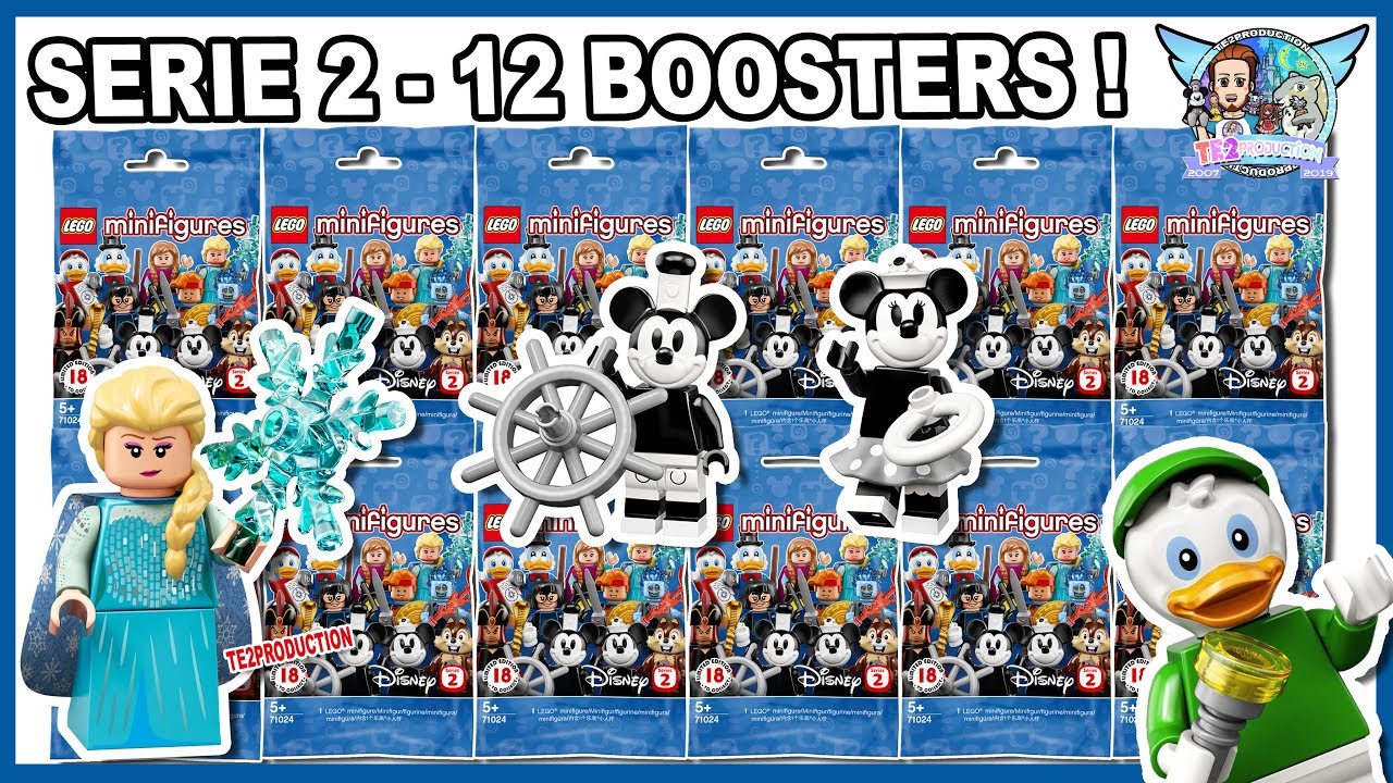 OUVERTURE 12 BOOSTERS LEGO DISNEY MINI FIGURES SERIE 2