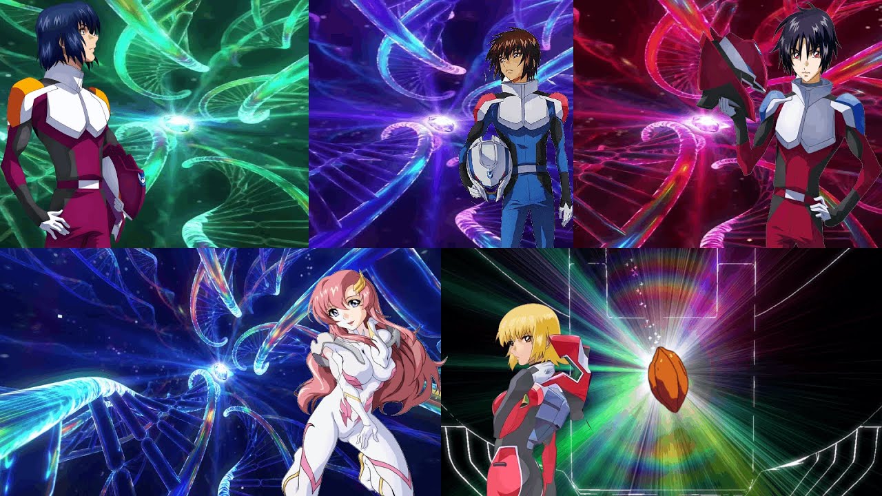 Кира Атрун Шинн Кагалли и Лакус. Сцены из SEED, SEED Destiny и SEED Freedom в режиме SEED.