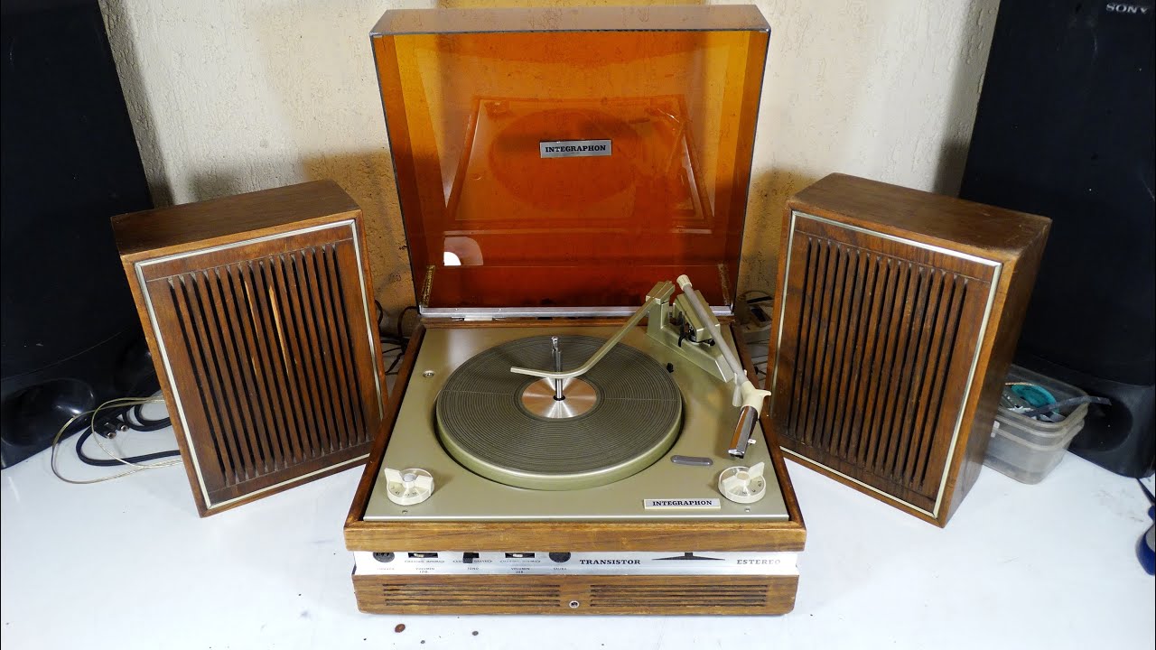 TOCADISCOS TURNTABLE INTEGRAPHON 8W36T ARGENTINA 1970 RESTAURACION P2
