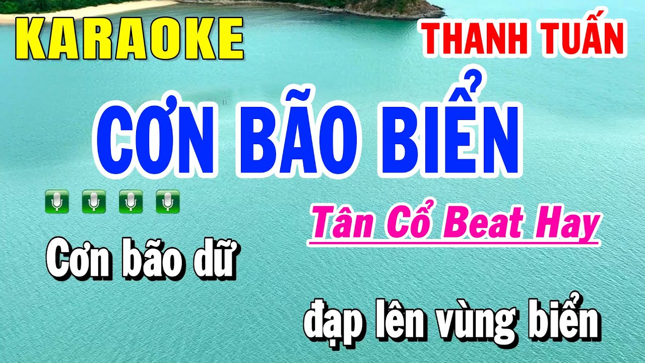 Cơn Bão Biển Karaoke Tân Cổ | Thanh Tuấn | Tân Cổ Beat Hay