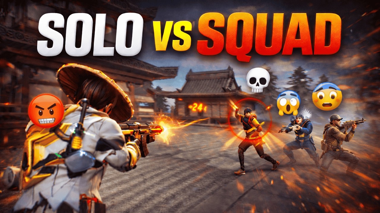 THEY RUSHED ME… BIG MISTAKE 😈 | SOLO vs SQUAD Free Fire