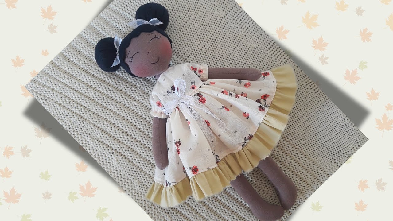 Passo a Passo da nossa 2° BONECA DE PANO utilizando 1 molde - Step-by-Step Rag Dolls Free Pattern