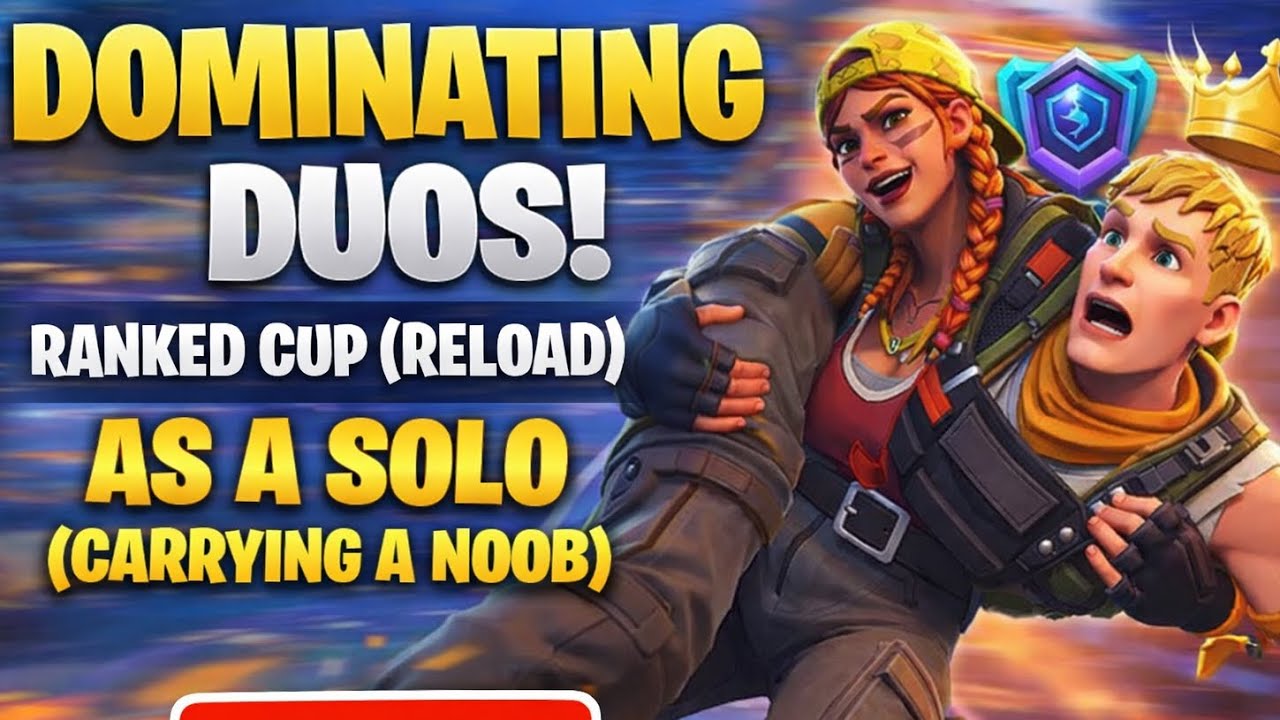 Dominating Duos Ranked cup (Reload) as a Solo (carrying a noob) | Fortnite India | 350 subs today?