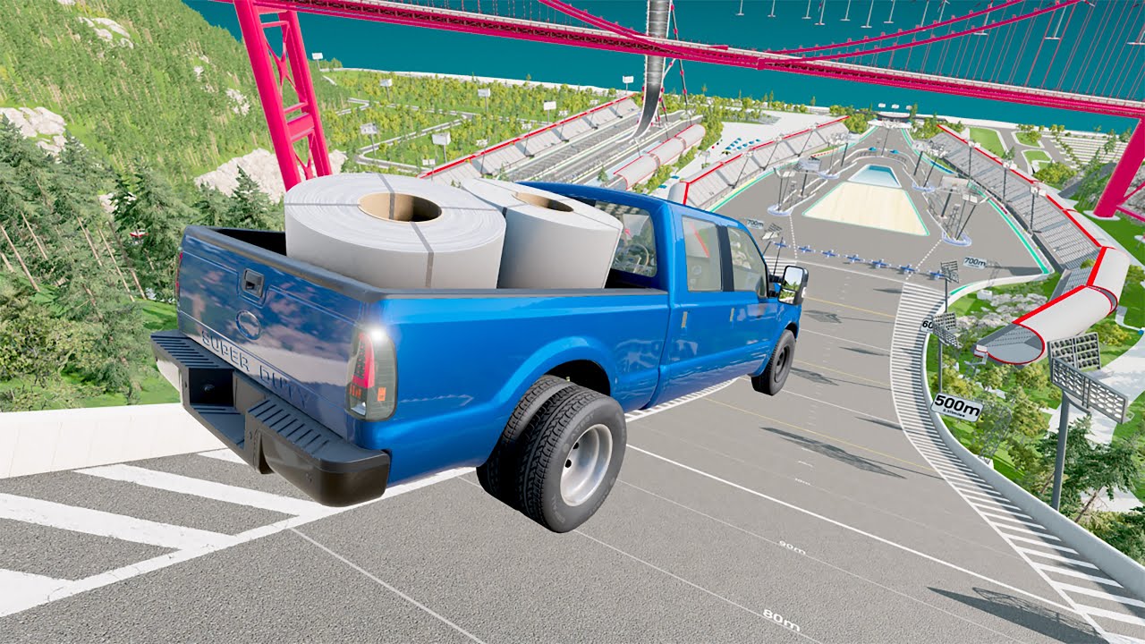 Can 4x4 Trucks Survive This Steel Coil Challenge? #1 💥 | BeamNG.drive | beamNCrash
