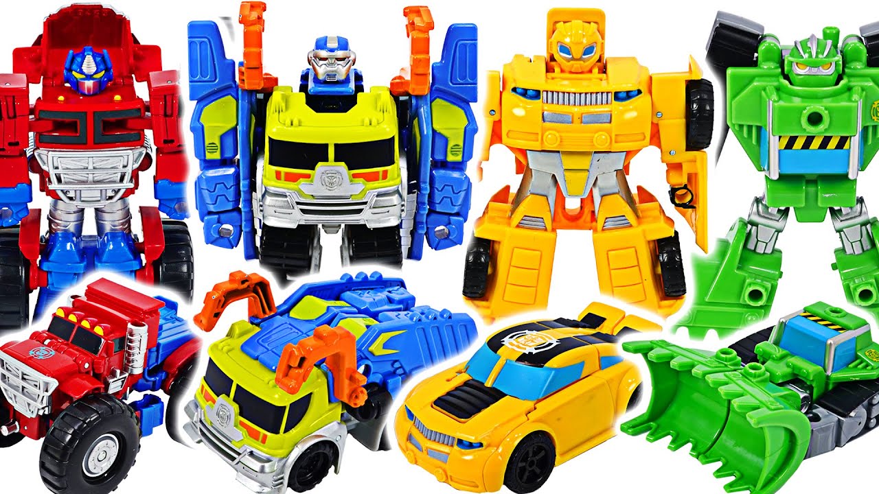 Transformers Rescue Bots Salvage and Bumblebee! Defeat giant chameleon! | DuDuPopTOY