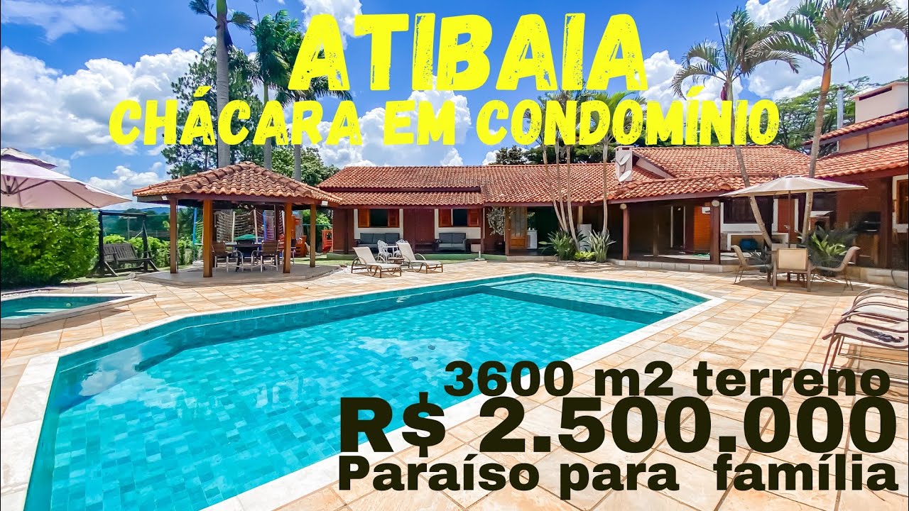 CHÁCARA EM CONDOMINIO- ATIBAIA -  PARAÍSO PRA CHAMAR DE LAR - TOUR COMPLETO