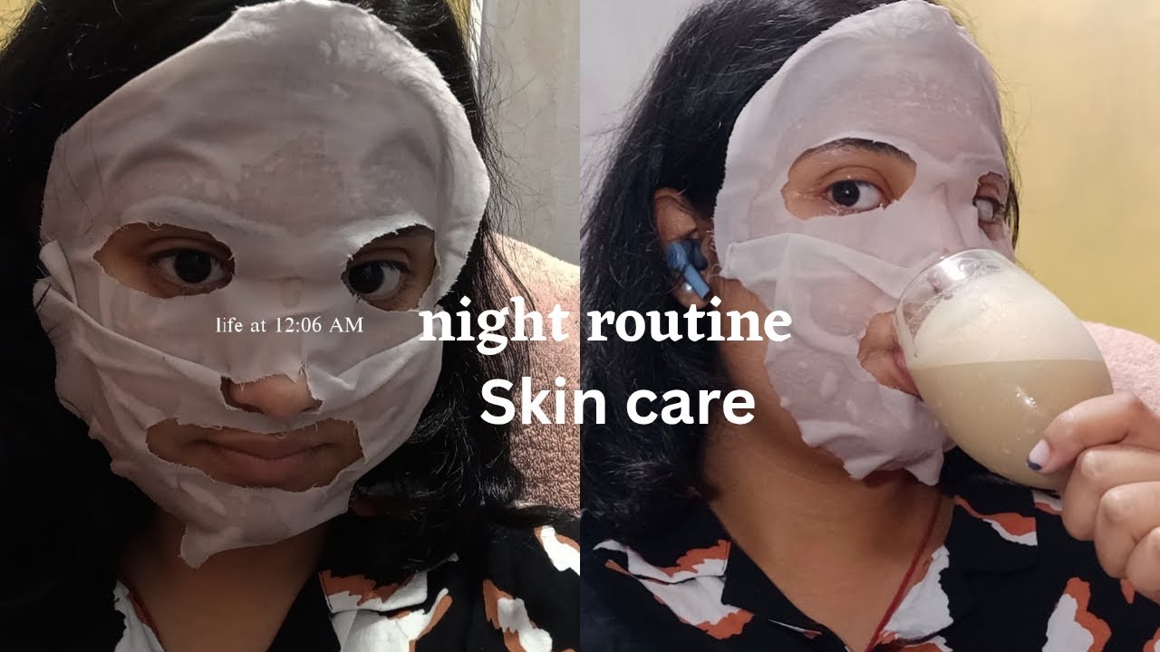 My night skin care routine 💅🥤✨ | #skincare #skincareroutine #beautiful 