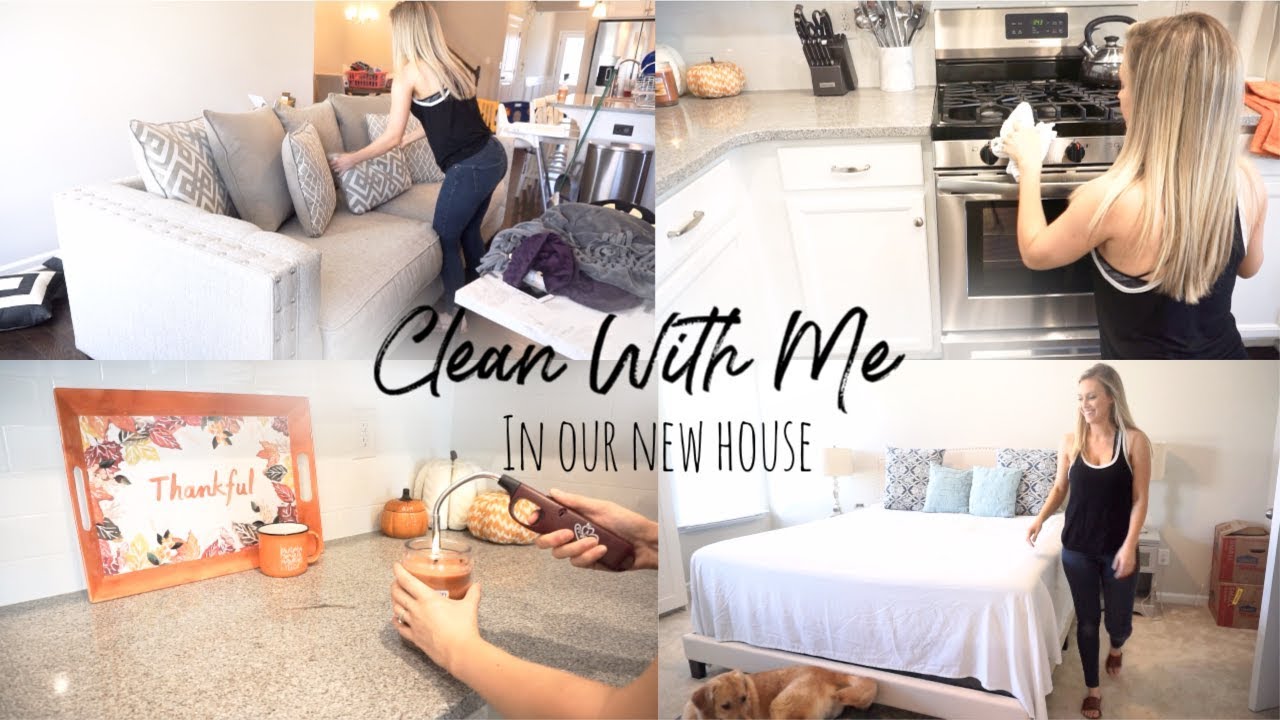 CLEAN WITH ME IN OUR NEW HOME FALL  | MY FIRST YOUTUBE VIDEO!