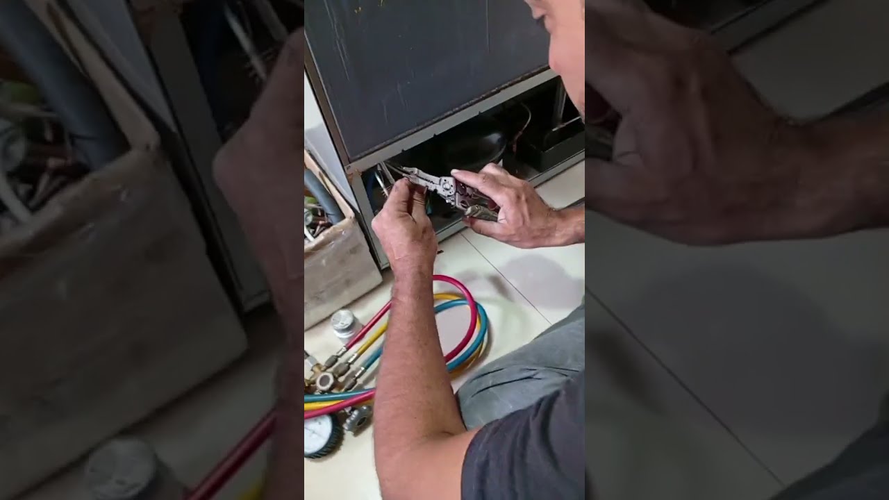 Nevera Electrolux DF56S Servicio y instalación de filtro , Válvula, Capilar, Gás (en vivo)