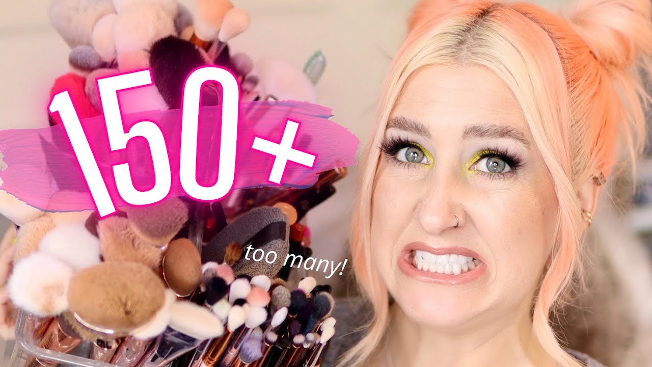 MAJOR MAKEUP BRUSH DECLUTTER & TOUR!!