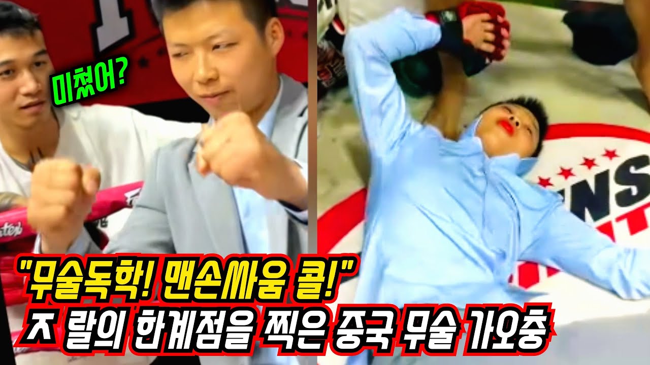 무술이 ㅈ위냐? 무술독학? | 이 ㅈ랄하다 역대급 참교육 당한 중국 무술 가오충