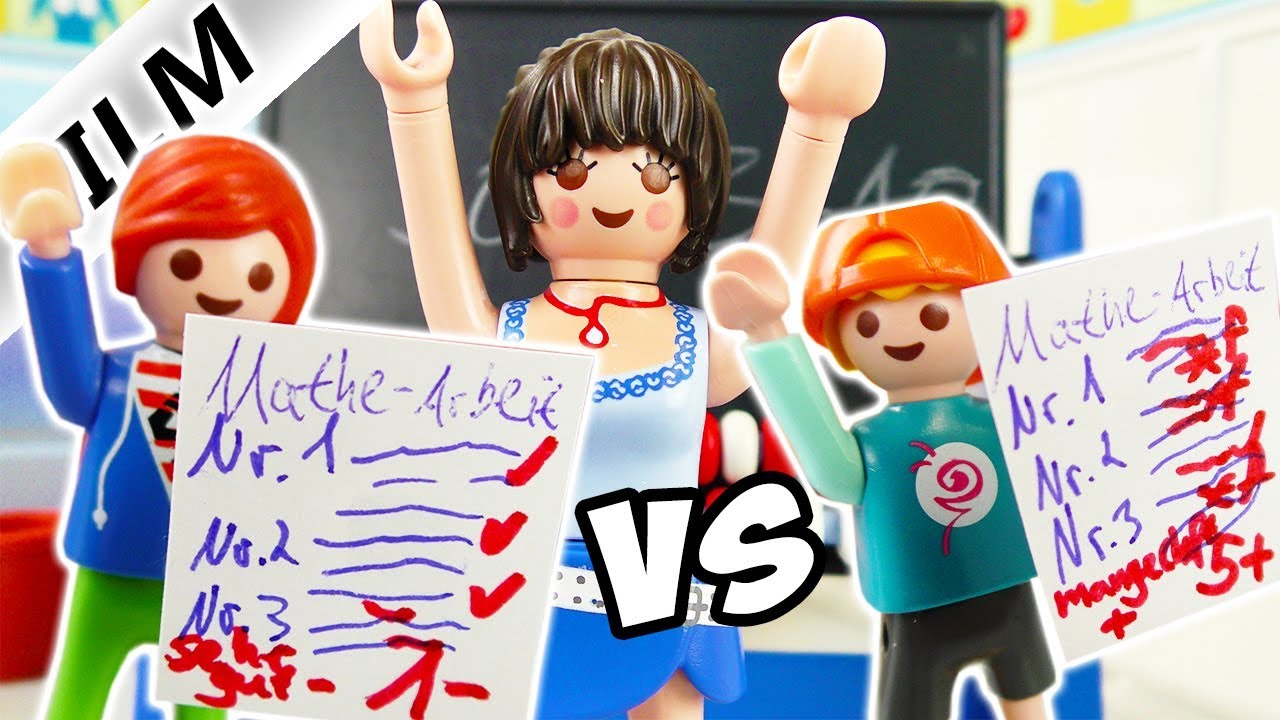 Playmobil Film Deutsch 1.KLÄSSLER GEGEN 4.KLÄSSLER! JULIAN SCHREIBT 1- IN MATHE ? Familie Vogel