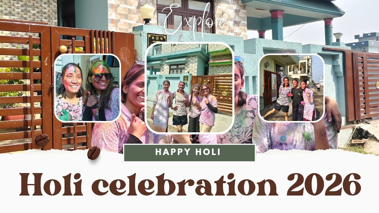Holi celebration 2026🤍🌸||Holiii hai🥳❤️Holi mai ban gye sab bhoootttt👻😂||Vlog 41