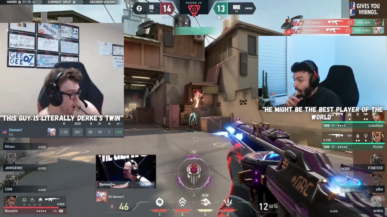 Tarik & Zellsis Reacts to EG Demon1 ''Bald Buff'' Against NRG #VCTAMERICAS