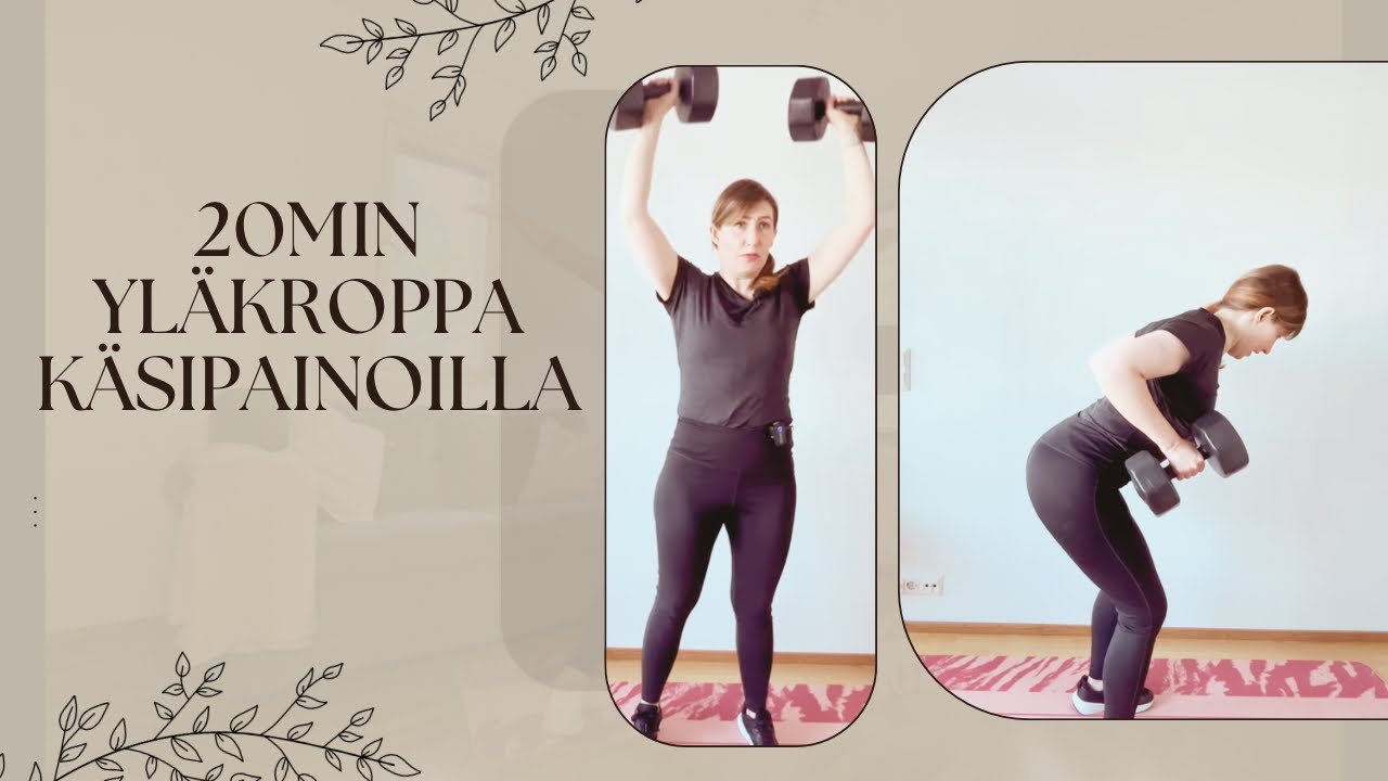KOTITREENI KÄSIPAINOILLA YLÄVARTALOLLE 25min | Aloittelijoille sopiva!