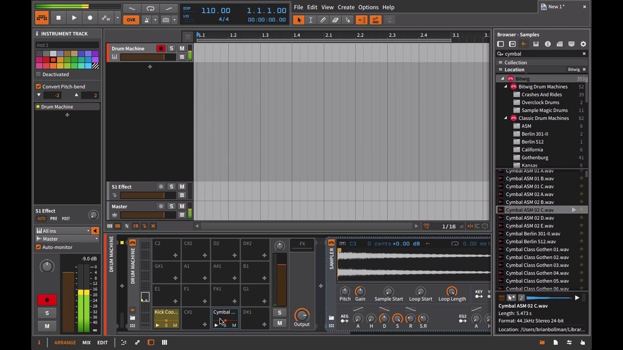 Bitwig Studio Choke Groups