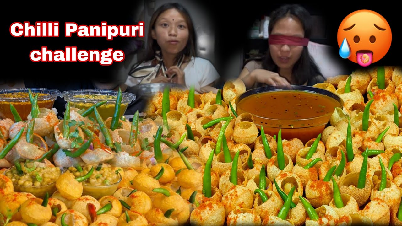 40 SPICY🌶️ CHILLI PANIPURI CHALLENGE|| CLOSE EYE || FUNNY CHALLENGE NANDA& VAUJU🥵