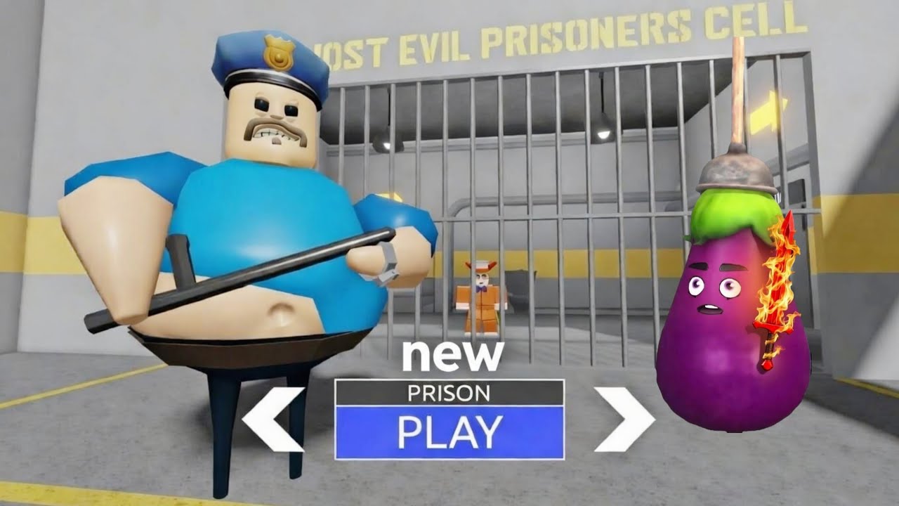 ENFERMÉE AVEC LE NOUVEAU BARRY POLICIER ... ! [NEW] ROBLOX PRISON ESCAPE OBBY