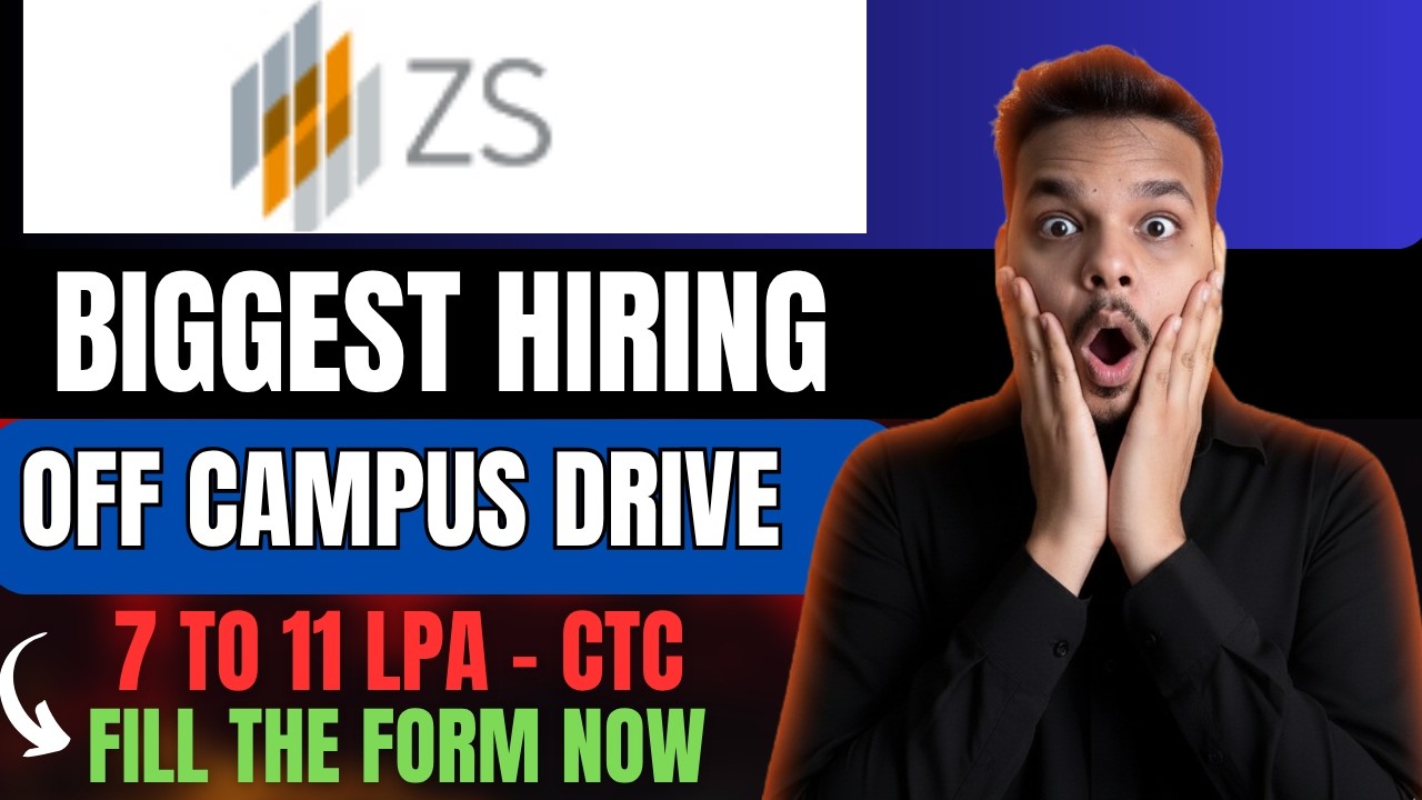 Biggest Hiring Announced | ZS Associates | Off-Campus Hiring Drive | 2026, 2025 Batch Hiring
