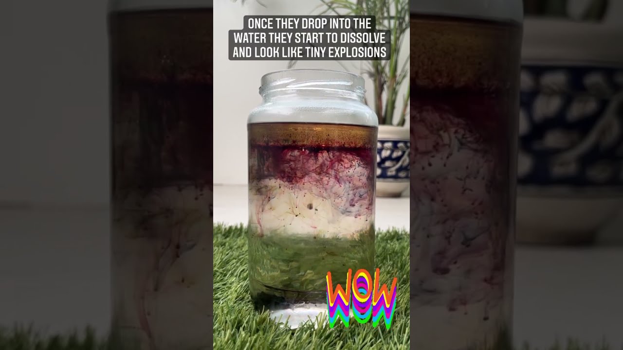 A fun experiment with food coloring | Food color explosion bombs