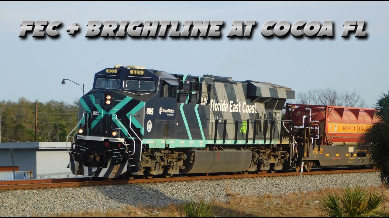 Afternoon FEC + Brightline action in Cocoa, Florida