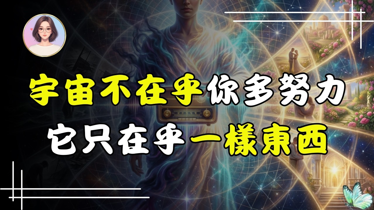 宇宙從不在乎你有多努力，它只在乎一樣東西…