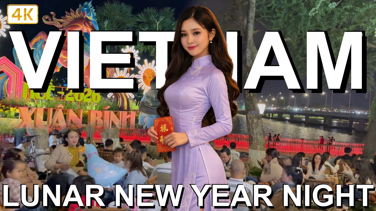 Vietnam Lunar New Year 2026 🇻🇳 | Hue Riverside Night Walk (4K)