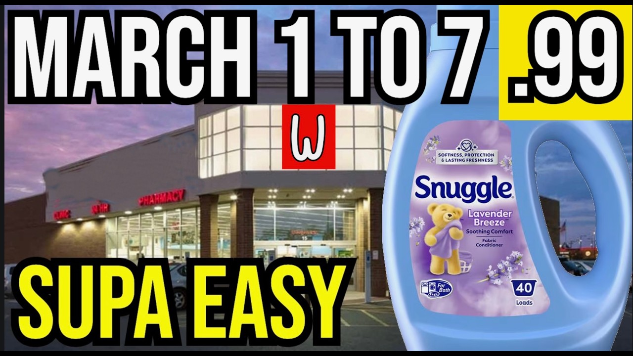 Walgreens **.24CENT SNUGGLE** MARCH 1 to 7!