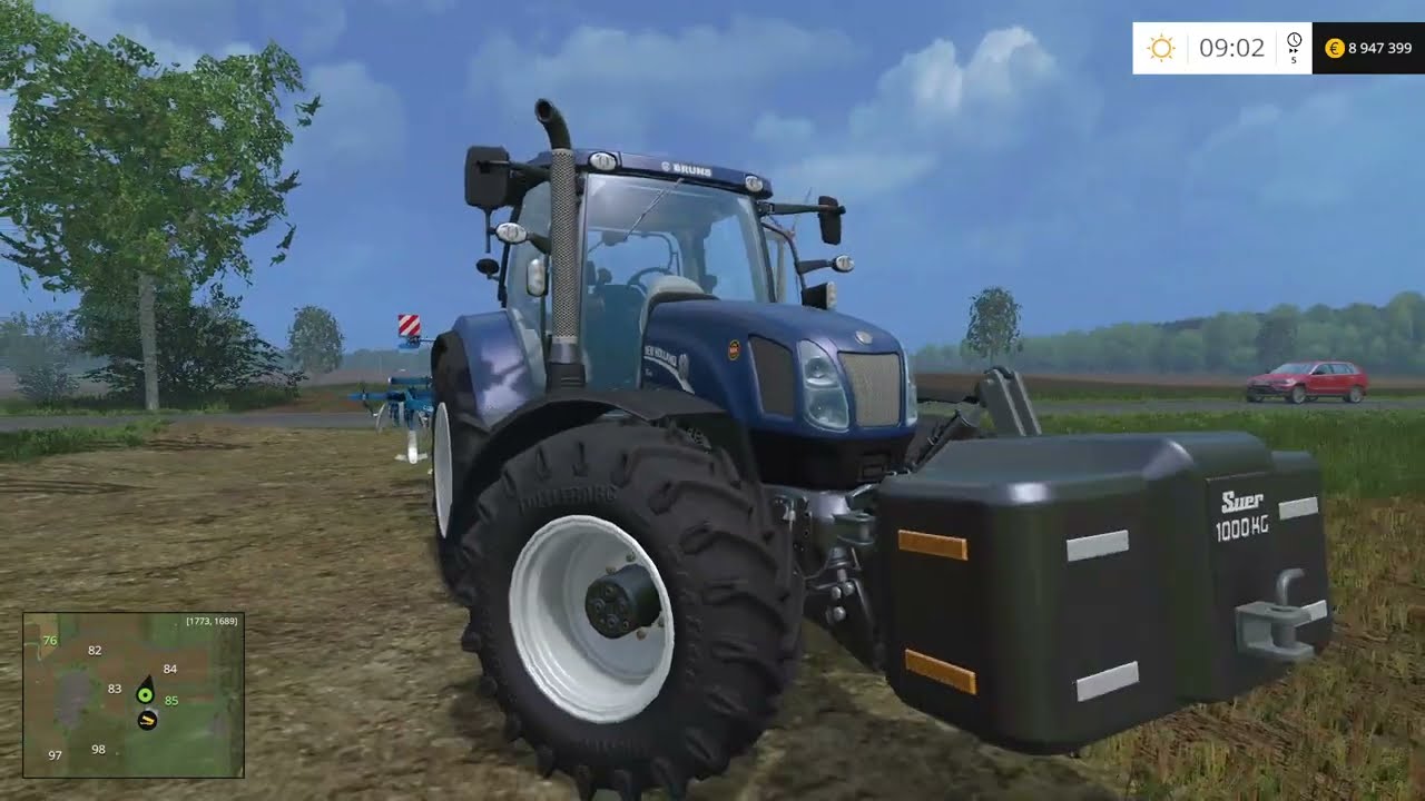 Farming simulator 15 Pokaz Maszyn #36 NEW HOLLAND T6.175 BLUE POWER & LEMKEN KARAT 9