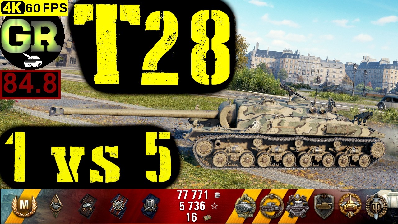 World of Tanks T28 WoT Replay - 9 Kills 6.2K DMG(Patch 1.4.0)