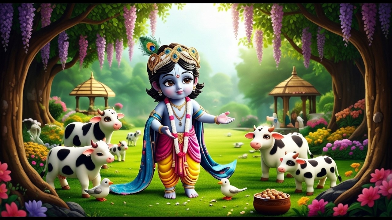 छोटी छोटी गैया छोटे छोटे ग्वाल। Choti Choti Gaiya Chote Chote Gwal। #kanha #krishna #krishnabhajan