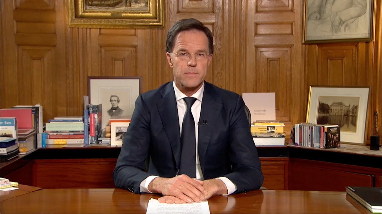 Minister-president Rutte spreekt het land toe over het coronavirus