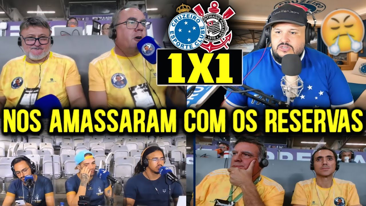 REAÇÕES DOS CRUZEIRENSES REVOLTADOS NO GOL DO TIMÃO! REACT CRUZEIRO 1X1 CORINTHIANS 