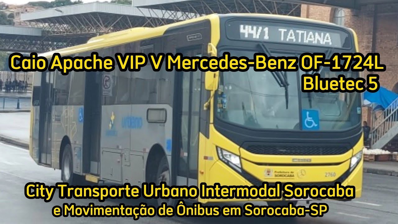 ✅[ Sorocaba-SP ] Caio Apache Vip V Mercedes-Benz OF-1724L e Movimentação de Ônibus em Sorocaba