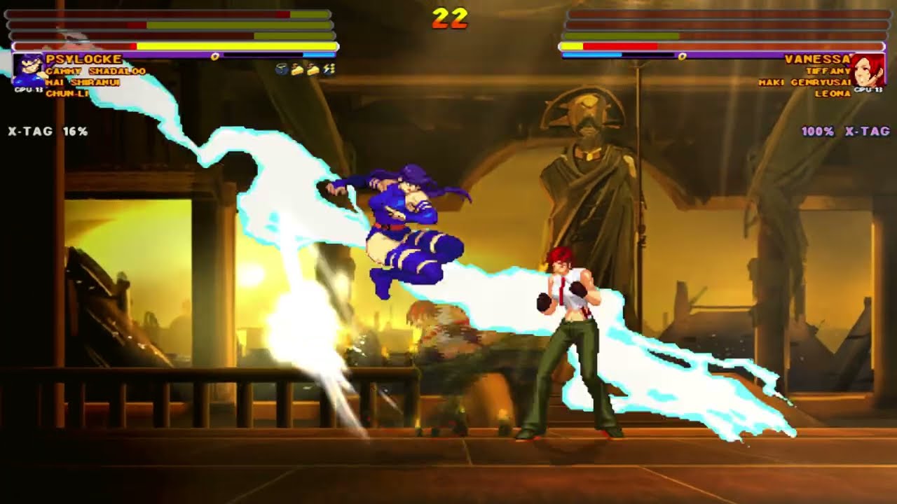 [4K] MUGEN: R, ETB – Cammy Shadaloo, Mai Shiranu, Chun Li, Psylocke vs Leona, Maki, Tiffany, Vanessa