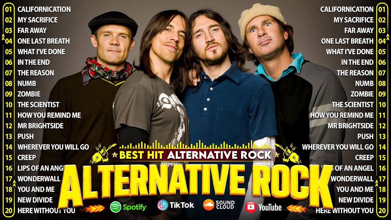 Best of Alternative Rock 90s & 2000s 🎶 Red Hot Chili Peppers, Evanescence, Keane, Oasis, The Killers