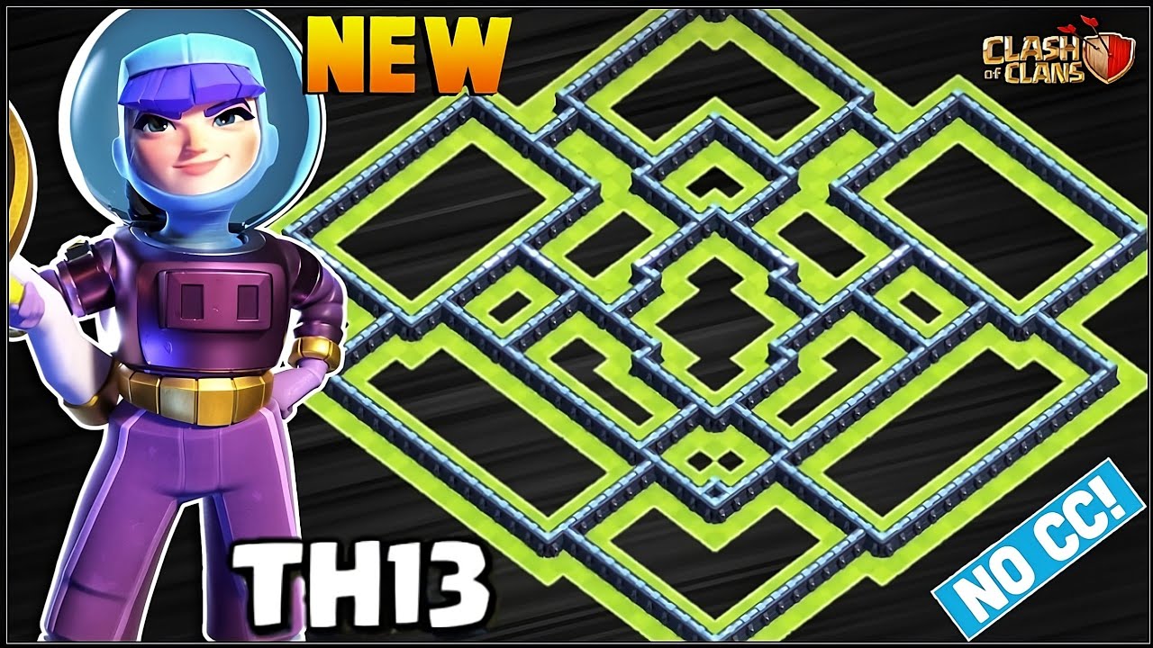 NEW TOWN HALL 13 FARMING Base with REPLAY 2025!! TH13 HYBRID base COPY LINK - Clash of Clans(COC)