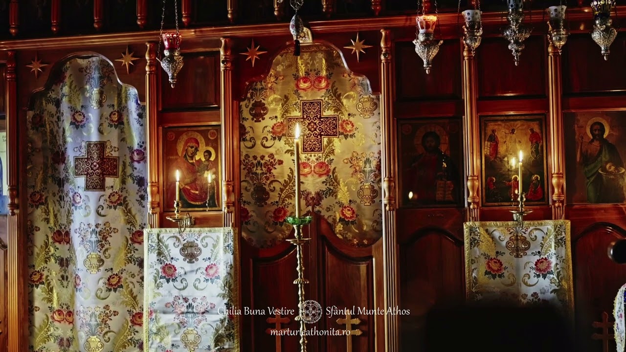 Dumnezeiasca Liturghie la Pădurăria Mănăstirii Sfântul Pavel - psalmodiază Ioan din Serbia