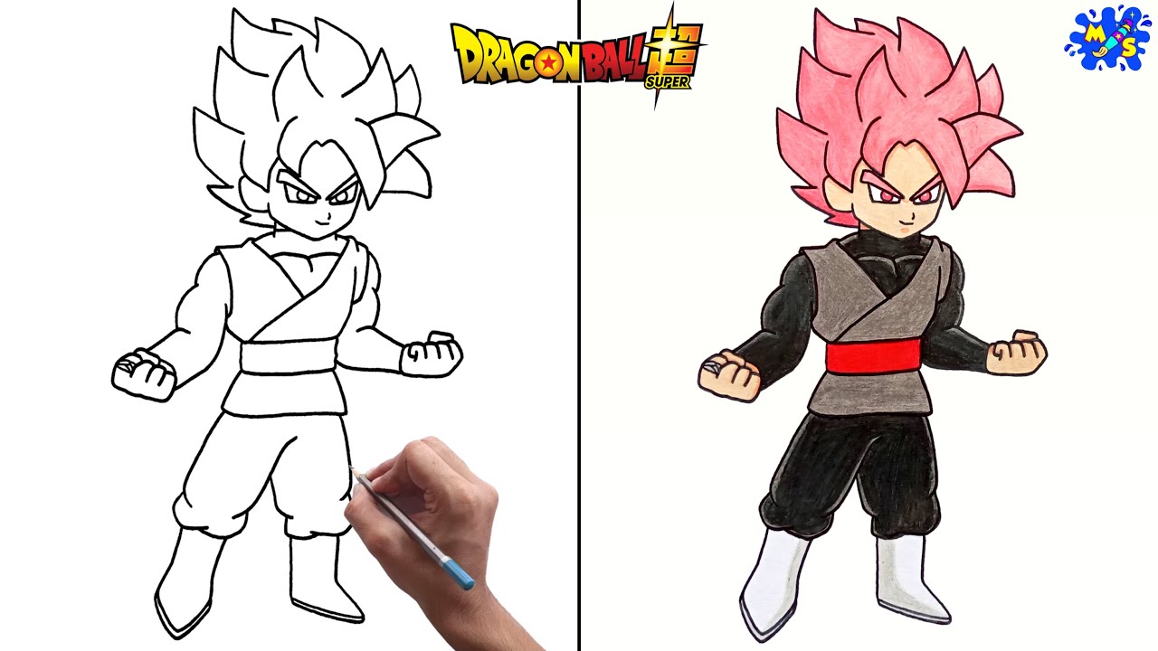 Goku Black Drawing || How to Draw Goku Black Super Saiyan Rosé