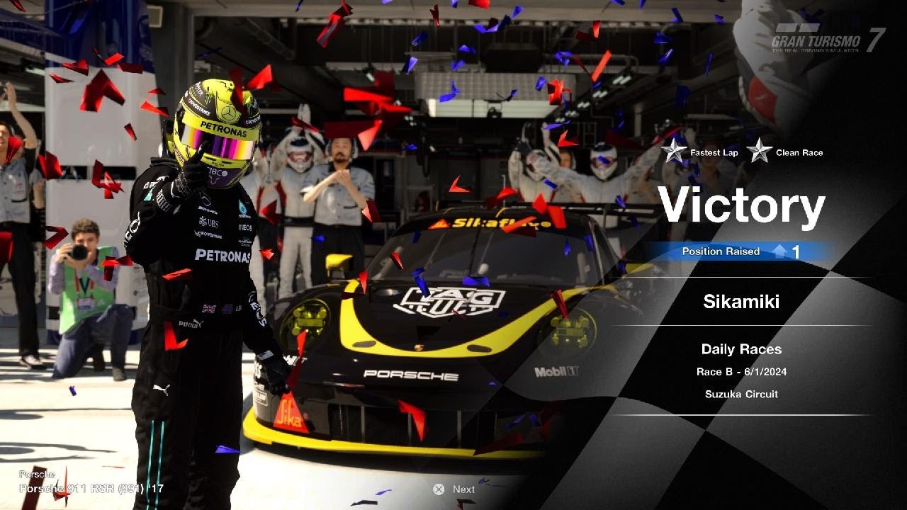 Gran Turismo 7 - #75 - Daily Race - Suzuka - Porsche 911 RSR 2024.01.06.