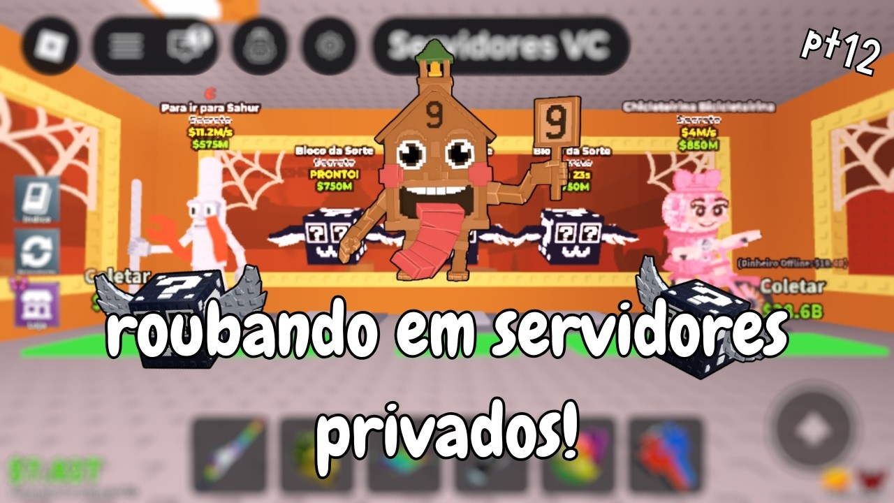 🔥ROUBANDO BRAINROTS EM SERVIDORES PRIVADOS DENTRO DA TERÇA DOS TACOS! - Deu muito bom😎