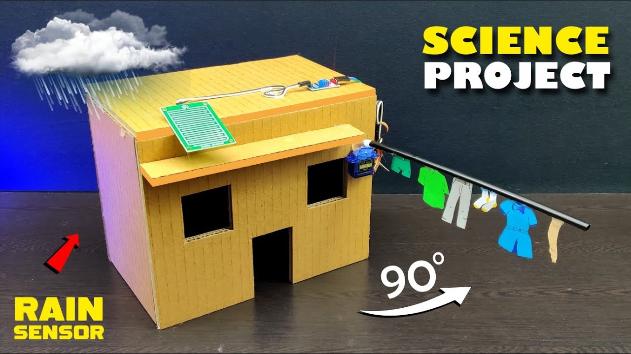 Как сделать детектор дождя || Защита одежды от дождя с помощью датчика || Проект детектора дождя ...