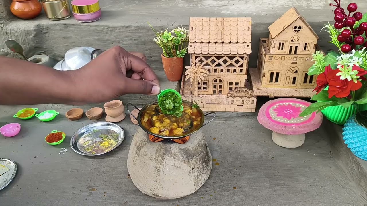 Miniature Fish curry with Cauliflower recipe || Mini cooking Bengali recipe 2026||