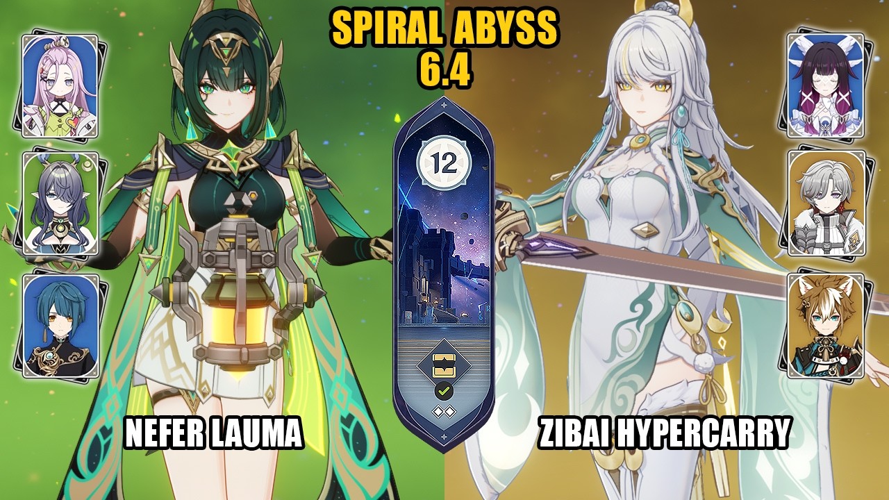 [Spiral Abyss 6.4] NEW F2P Nefer Lauma & Zibai Hypercarry |Luna V| Genshin Impact