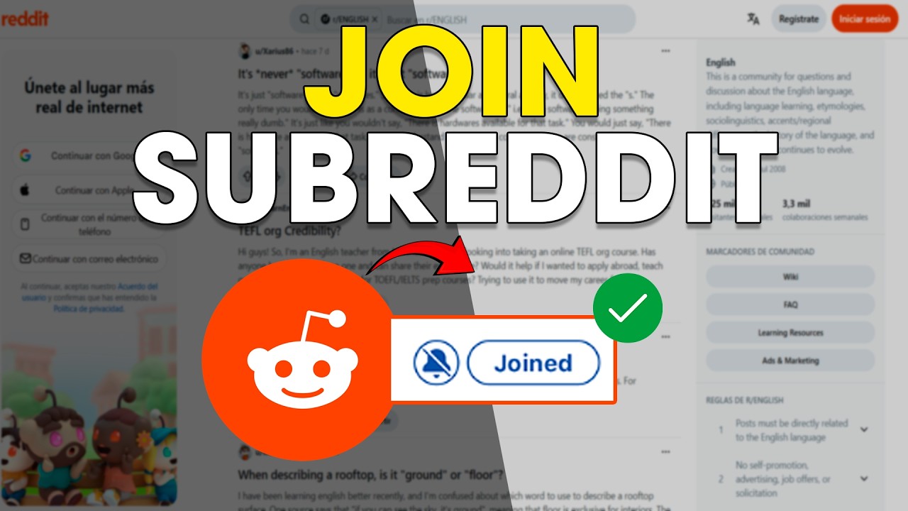 Как вступить в сообщество (сабреддит) на Reddit (обучающее видео)