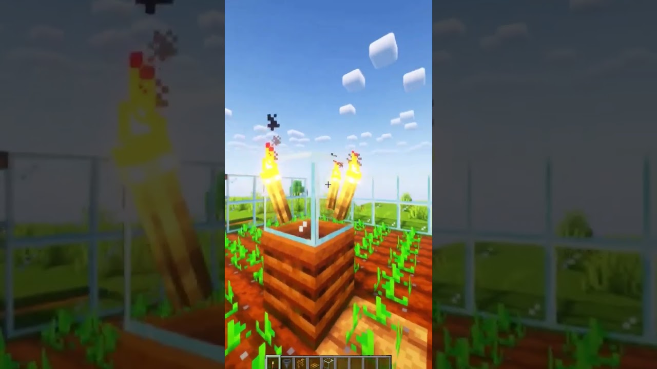 F&aacute;cil granja autom&aacute;tica de comida infinita para Minecraft Bedrock y Java #shorts #minecraft