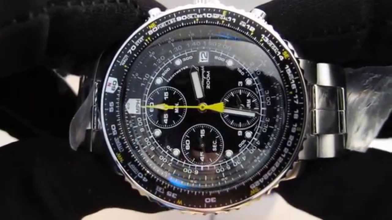 Обзор мужских наручных часов Seiko Flight Chronograph SNA411